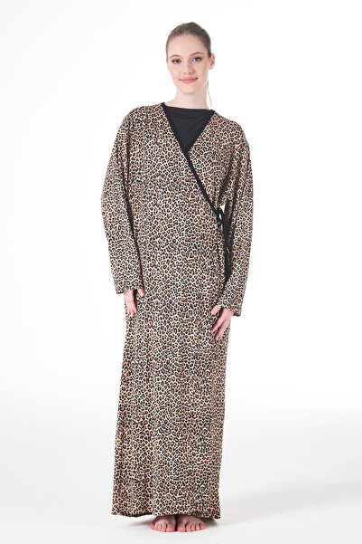 REMSA Γυναικείο Λεοπάρ Προσευχή Φόρεμα 25247 Βισκόζη