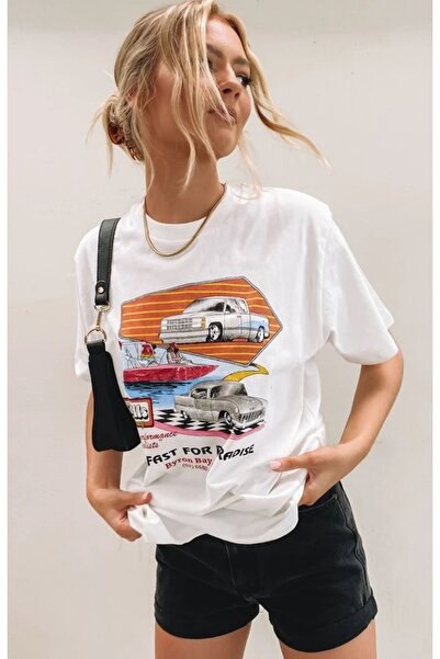 Bengi Clothing تي شيرت مطبوع بأكمام قصيرة وقصة كبيرة الحجم