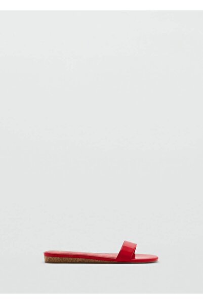 MANGO Woman صندل جلدي مسطح