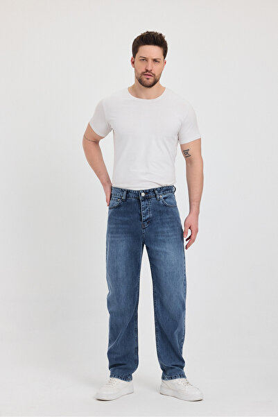 YXC Baggy Regular Straight Loose Wide Leg Men's Jean Jeans