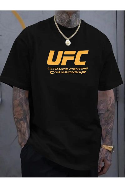 Minikelya Ultimate Fighting Championship Graphic Printed Short Sleeve T-Shirt for Men