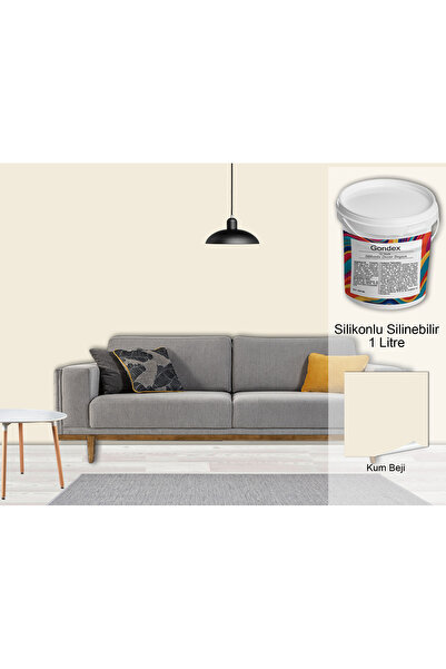 GONDEX İç Cephe Duvar Boyası, Silikonlu Silinebilir, 1000 ml - 2025 Renkleri,...