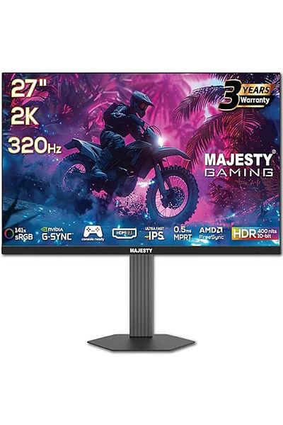 majesty 27" 2K IPS 320Hz 0.5ms HDR400 G-SYNC RGB HDMI/DP