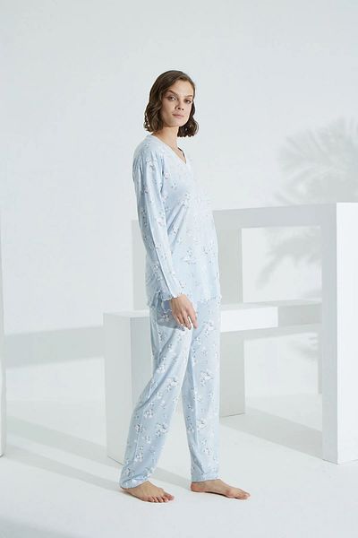 Etoile ETOİLE ANGELİQUE 100% BUMBAC Costum de pijama cu mânecă lungă pentru femei