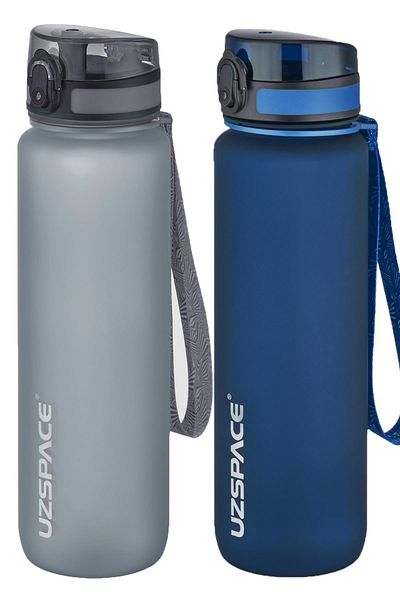 Uzspace 1000 Ml Large Size 2-Piece Tritan Flask Set - 14 Different Color Options