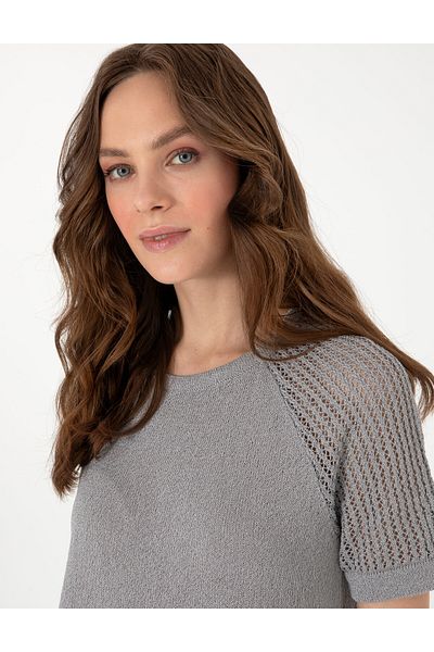 Pierre Cardin Gray Regular Fit Knitwear T-Shirt 50306873-Vr024