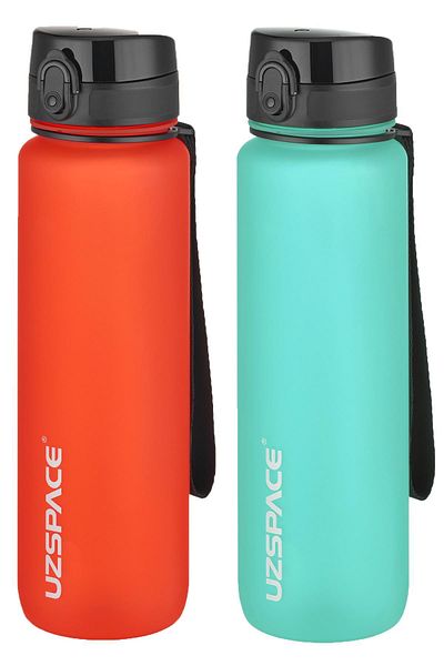 Uzspace 1000 Ml Large Size 2-Piece Tritan Flask Set - 14 Different Color Options