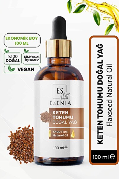 ES ESENIA Keten Tohumu Yağı %100 Saf Ve Doğal Bitkisel Uçucu Yağ Flaxseed Oil...