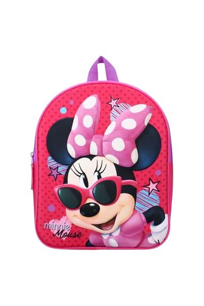 Minnie Mouse Ghiozdan 3D Minnie Mouse Friends Around Town, Dimensiuni 32x26x11 cm, Multicolor