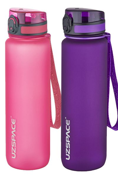 Uzspace 1000 Ml Large Size 2-Piece Tritan Flask Set - 14 Different Color Options