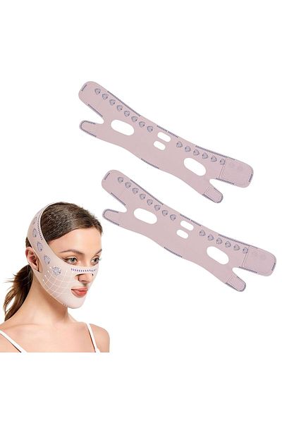 BeautySlim V-Face Lifting Chin Mask - V-Line Shaped Single Layer Face Lifting Belt