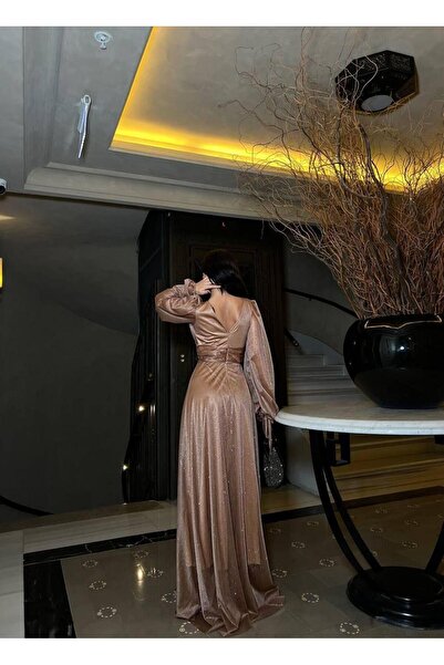 Modafeminen Ezüstös tüll estélyi ruha 583106 Mink