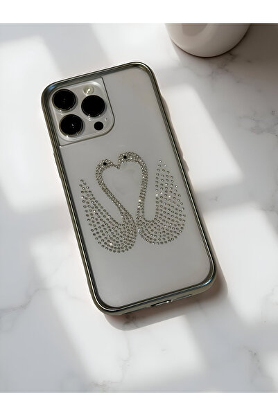 HYPERSOFT Iphone 15 Plus (6.7 inç) Uyumlu Işıltılı Parlak Taşlı Luxury Seri Ş...