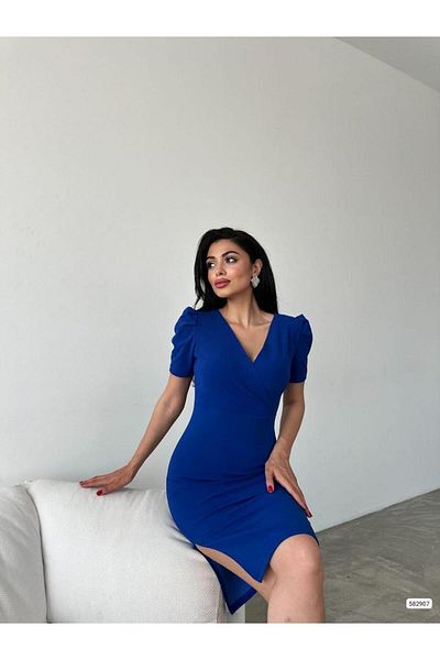 Modafeminen Double Breasted Collar Side Slit Dress 582907   Saks
