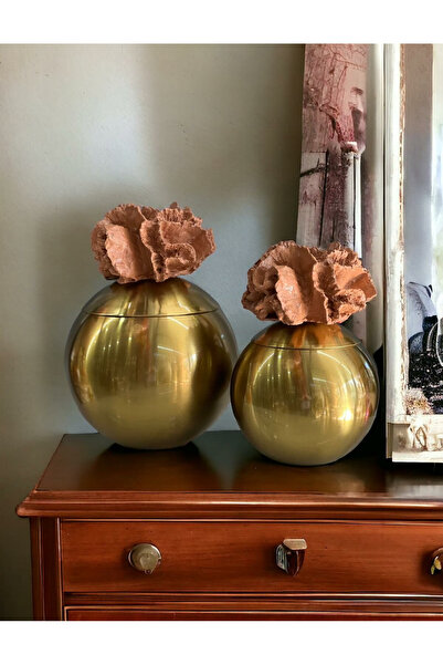 ArzzHome Dekoratif 2 Li Mercan Kutu Eskitme & Tarçın