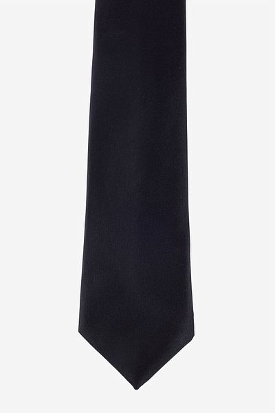 ALTINYILDIZ CLASSICS Men's Black Patterned Thin Tie