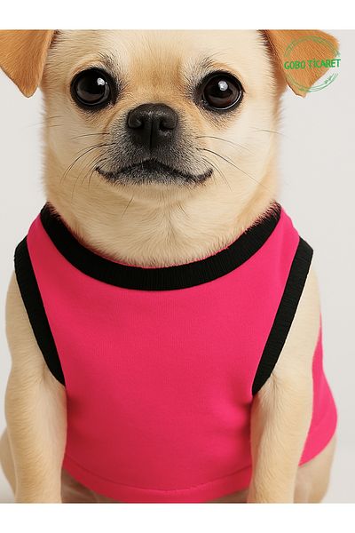 Goboticaret Pink Cat Dog Outfit Dress Black Ears Accessory Highlighter