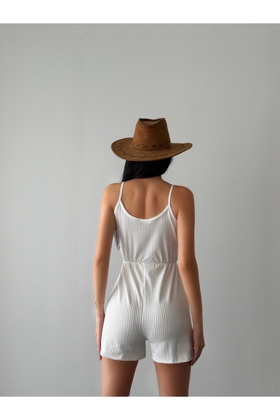 Friday Mood Kadın Beli Lastikli Askılı Şort Tulum
