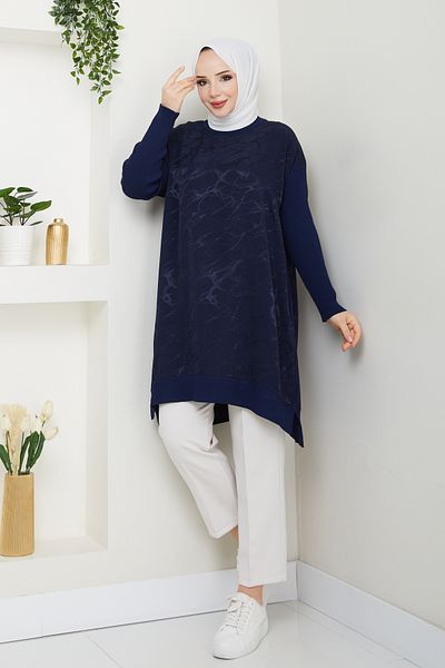 Pamuk Butik Women's Transfer Patterned Tunic