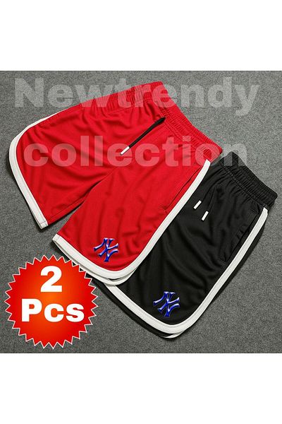 NEW TRENDY COLLECTİON Ny 3D Printed Carse Shorts Single 2 Pieces Product Black/Gray/Red