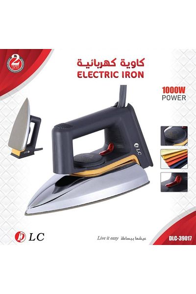DLC DLC Dry Iron - Non-Stick & Scratch Resistant Aluminum Blade - 1000 Watts - 50/60 Hz - Classic