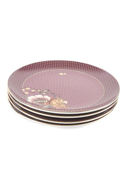 Mikasa Moor Magenta 4 Piece Cake Plate 20cm