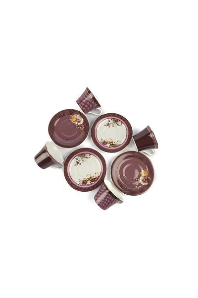 Mikasa Moor Magenta 4-Person Porcelain Coffee Cup Set