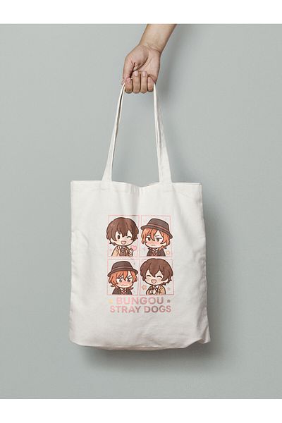 Akumastik 35X40Cm Sizes Anime Print Bungou Stray Dogs Dazai Chuuya Cute Tote Bag