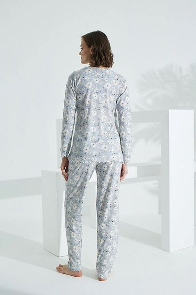 Etoile Etoi̇le Angeli̇que Bamboo Long Sleeve 4 Season Fabric Women's Pajama Set