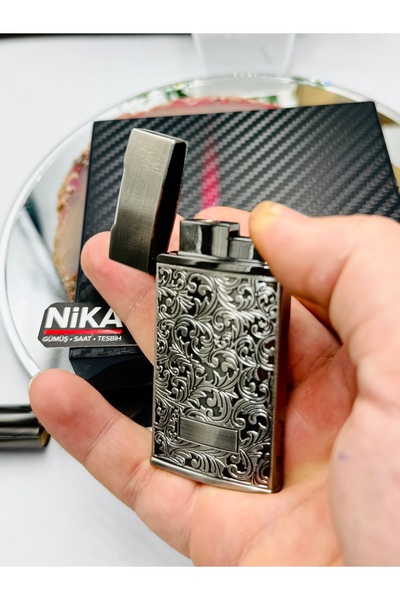 Genel Markalar Marka Kişiye Özel Pürmüz Alevli Metal İşlemeli Eskitme Gold Ga...