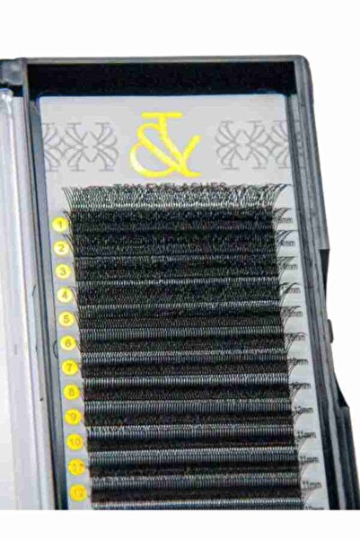 T&Y EYELASH İpek Kirpik , 0.07 Kalınlık , W 6P D Kıvrım , 12 mm , T&Y