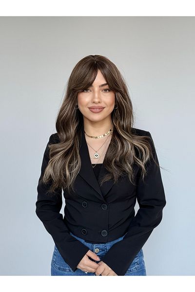Fenomen Peruk باروكة VIP من En Ler ذات لون بني لامع