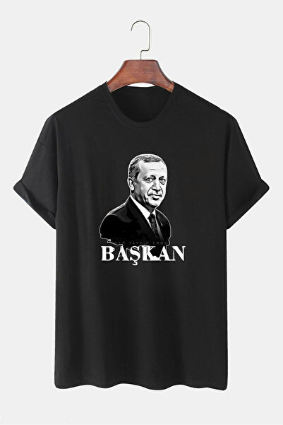 Elvellon Recep Tayyip Erdoğan Başkan- Organik Pamuk- Unisex- Oversize Kalıp Tişört