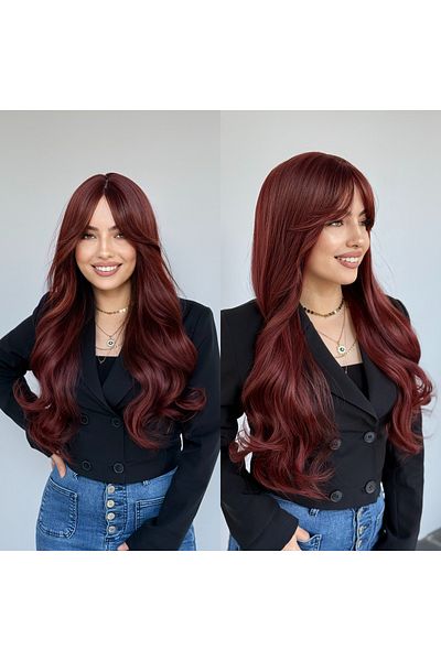Fenomen Peruk En Ler Red Tongs Wavy Vip Wig Model