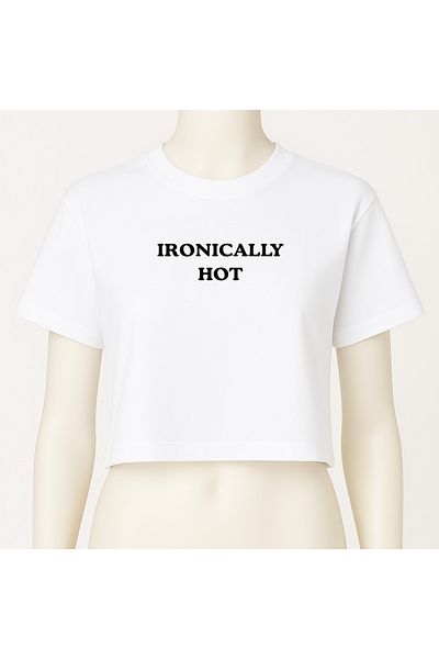 Elvellon Ironically Hot Special Design Oversize Crop Top Bustier