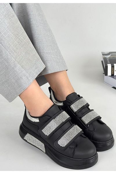 ED KLAS Nino Black Skin Velcro Sneakers