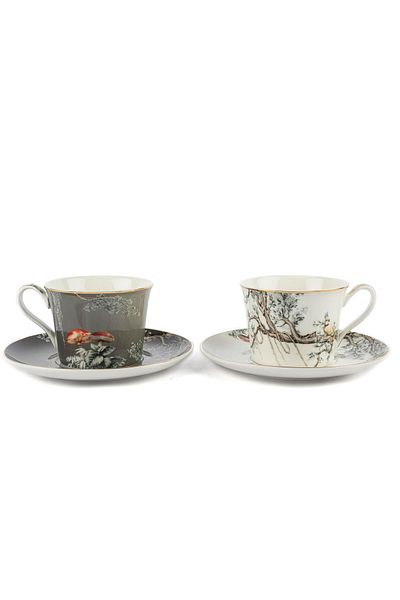 Mikasa Moor Plomo Set of 2 Teacups