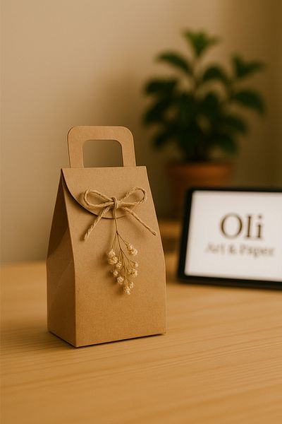 OLİ Art 3'Er Set of Handle Bags with Name of Henna Cookie and Gift