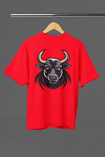 Butik TRIOC DE MÂNĂ SCURTĂ CU GÂRĂ ROTUNDĂ IMPRIMAT BULL TRANSFER PENTRU FEME...