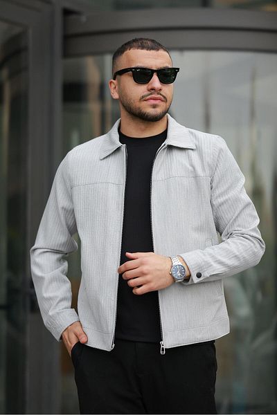İBOSS MODA New Season Men's Seasonal Special Thin Fabric Inner Lined Regular Fit Jacket