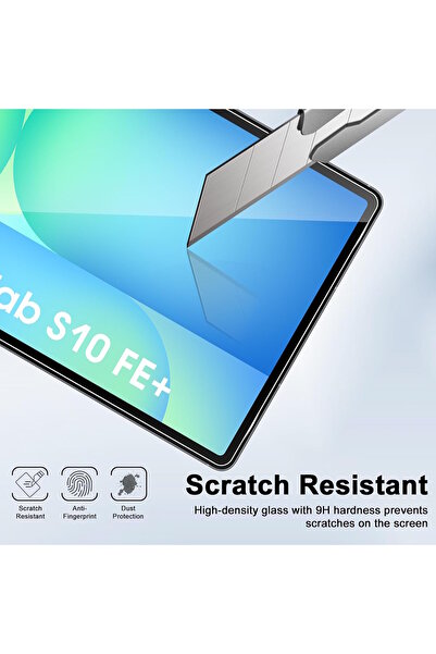 m.tk moveteck Samsung Galaxy Tab S10 Fe Plus 13.1 inç Ekran Koruyucu Şeffaf Cam Nano Esnek Kırılmaz Tablet Camı 9H