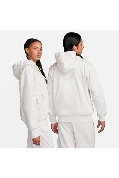 Nike Ανδρικό αθλητικό φούτερ Dri Fit Λευκό με φερμουάρ