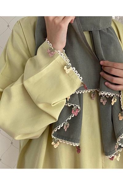 Nimet Abla Butik Hand Embroidered Prayer Robe Suit