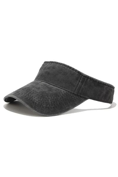WOHOME Vintage 100% Cotton Washed Tattered Half Visor Hat
