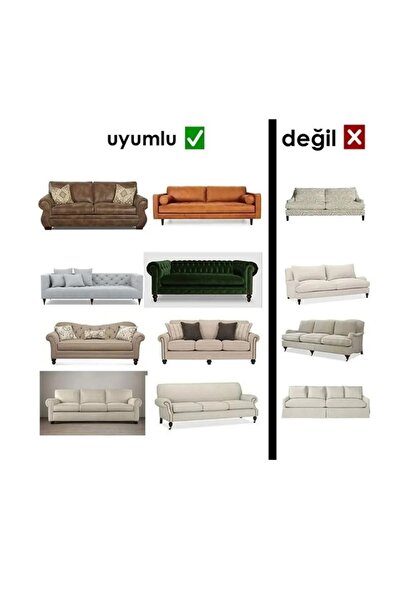 probak HOME Kadife lastikli 3 kişilik Koltuk Örtüsü | Kanepe Kılıfı| Çekyat Örtüsü Kılıfı