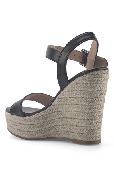 Nine West Benoit 3Fx Black Women's Wedge Heel Sandals
