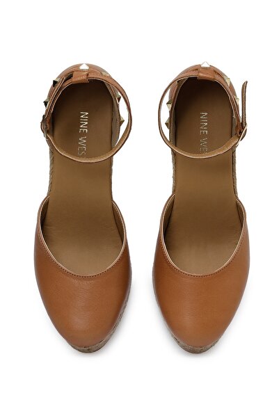 Nine West ŘADA 3FX hnědé dámské sandály na klínovém podpatku