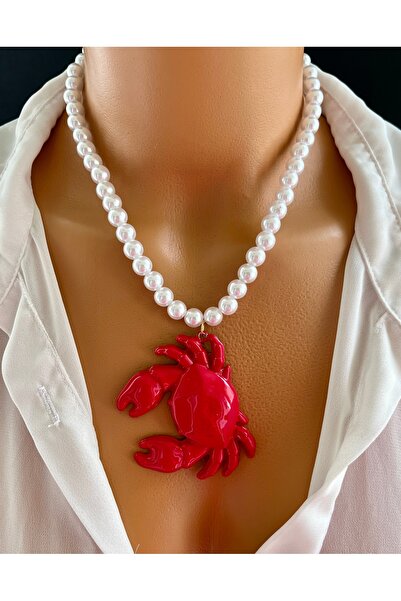 Limi Design Yengeç aksesuarlı inci kolye