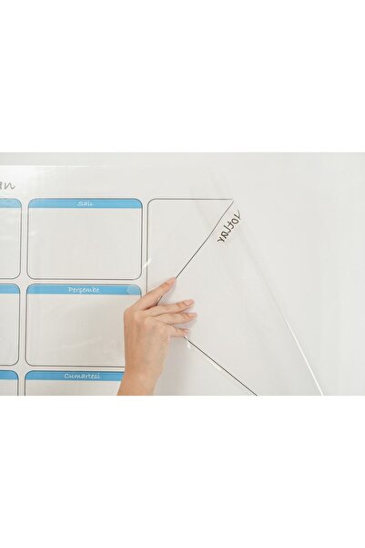 TutturX Mavi Haftalık Planlayıcı Kalem Hediyeli Statik Akıllı Kağıt Tahta