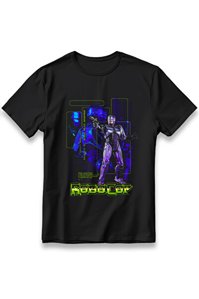 EZG Business Tricou cu model din filmul ROBOCOP, unisex, 100% bumbac, confort...